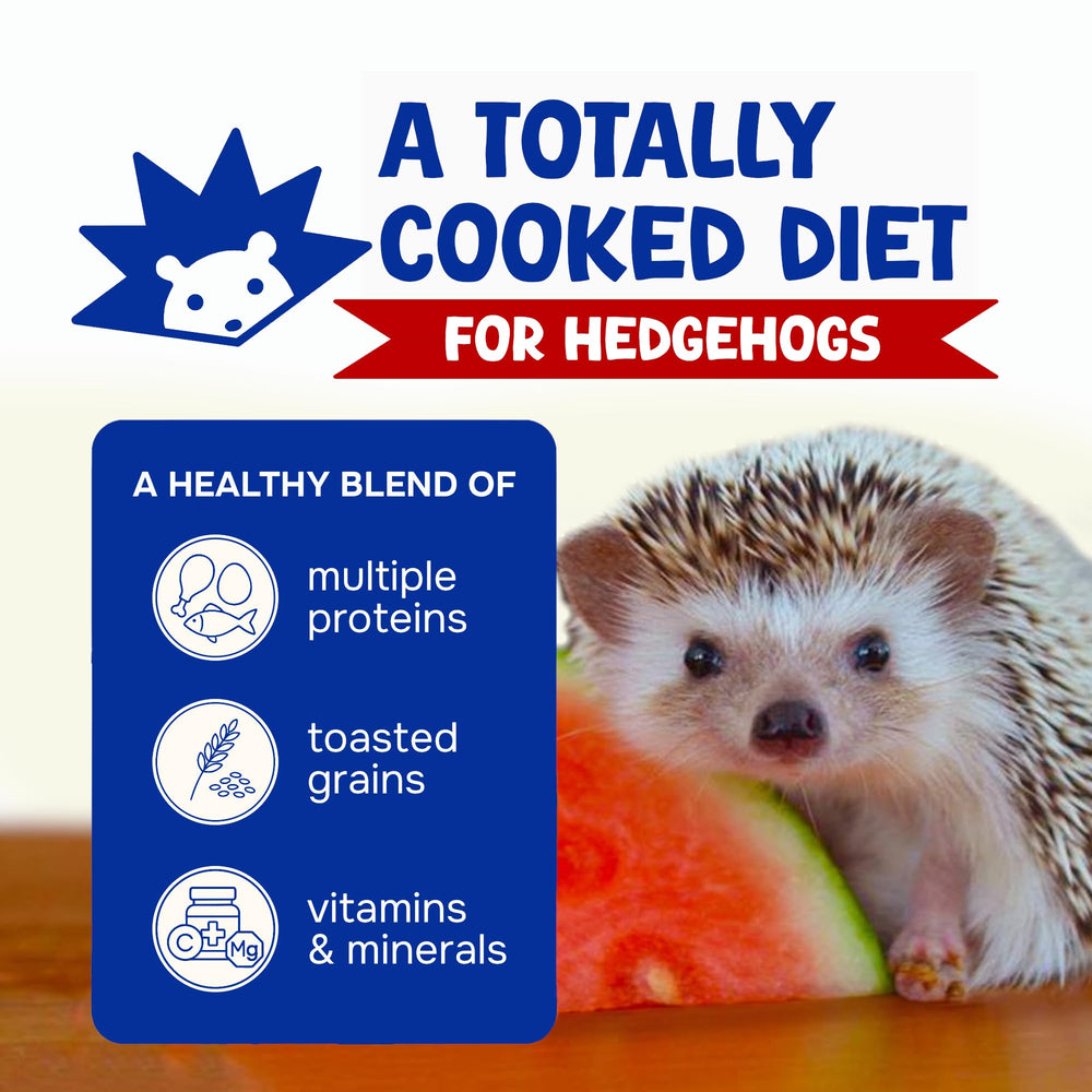 Closeup of Spike's Delite hedgehog pellets showing uniform texture for balanced meals