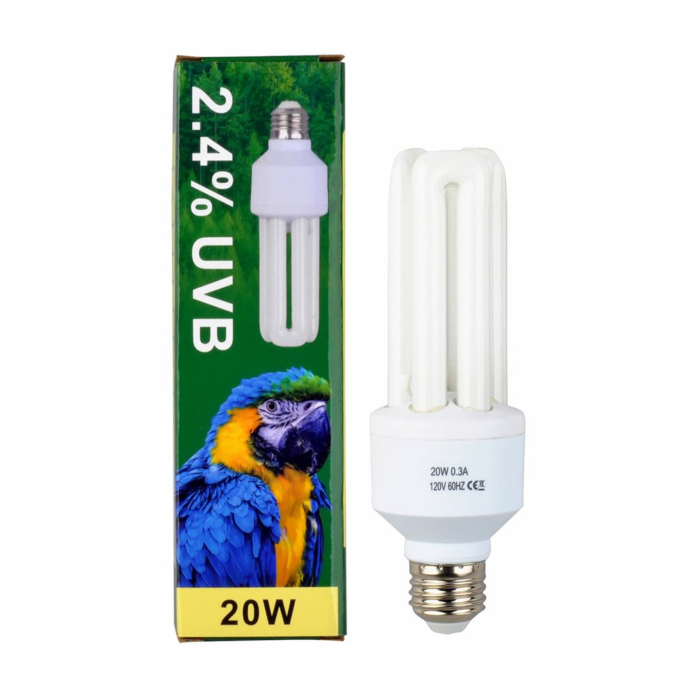 Sundew UVB bird light bulb on perch supports natural activity and feather health.
