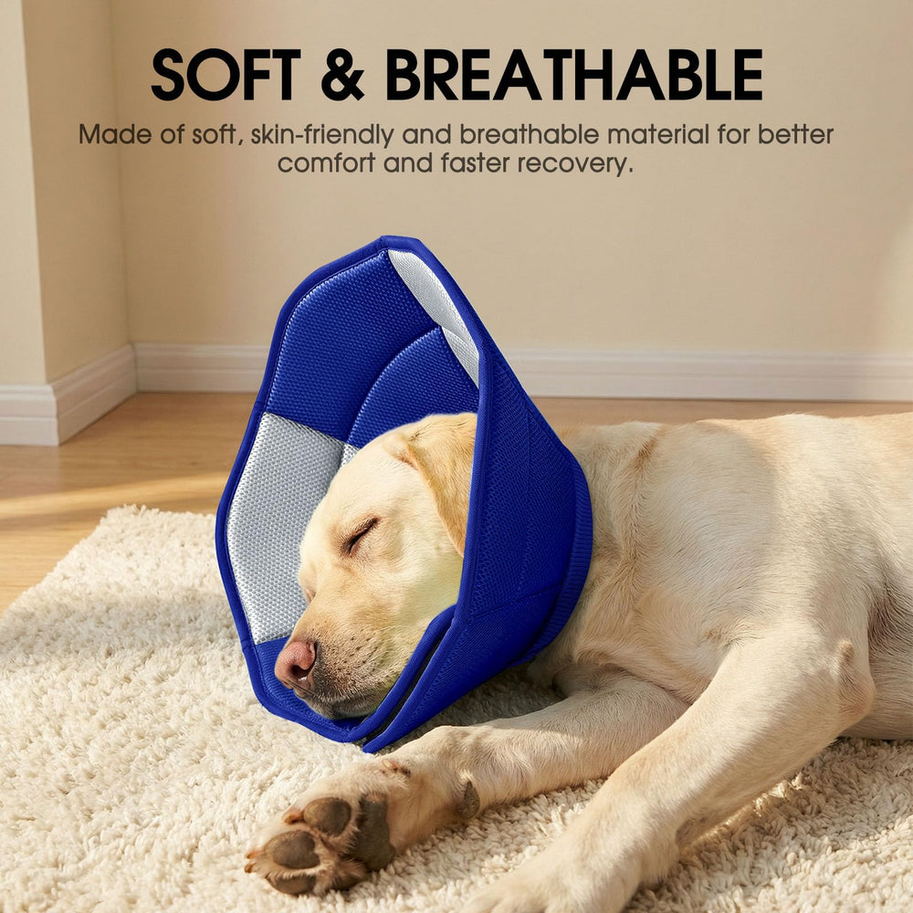 Sunfura Blue XL dog cone easy-clean surface for maintenance.