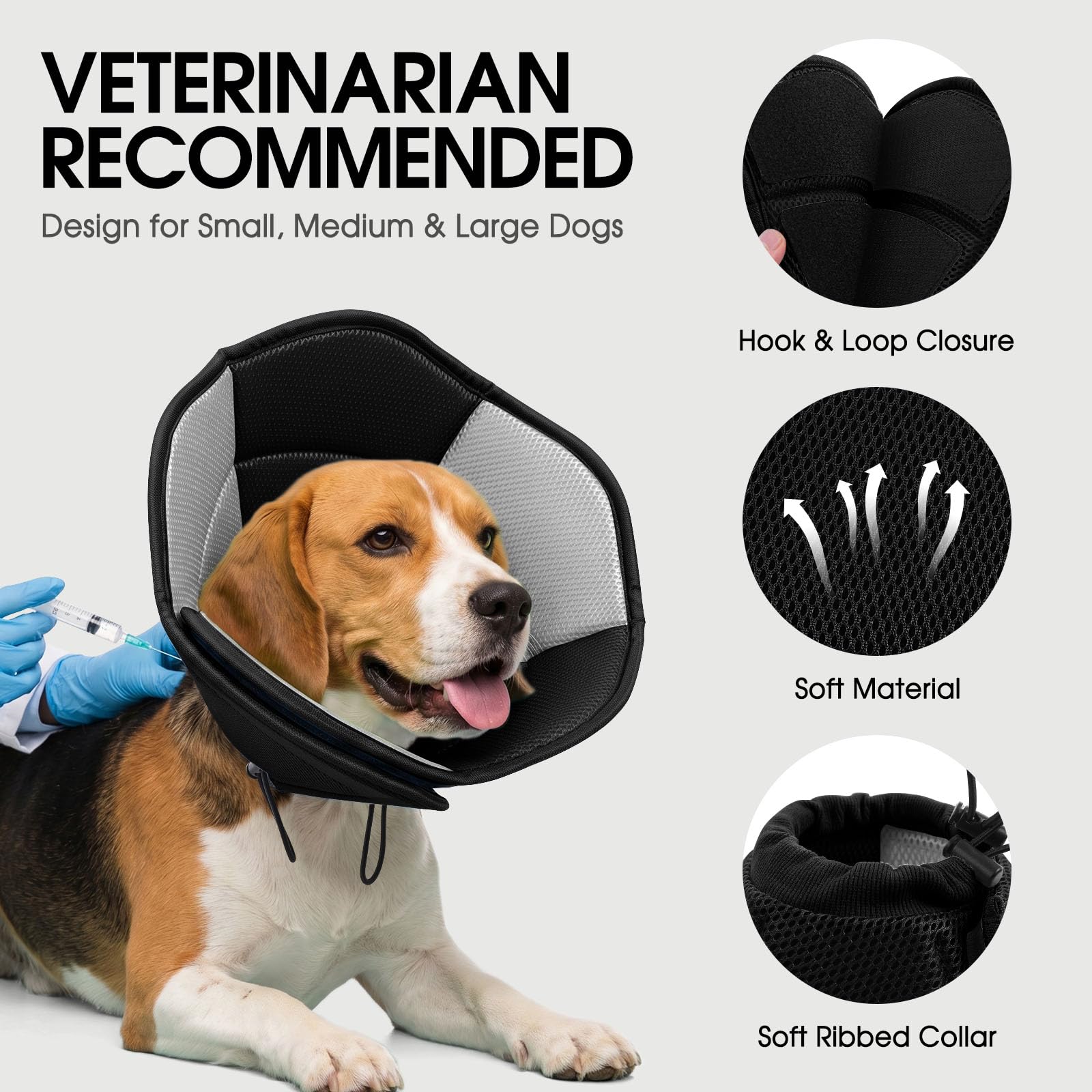 SUNFURA cone with hook-and-loop closure for quick wear and removal.