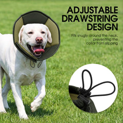 SUNFURA dog cone easy-on-off closure fits in seconds