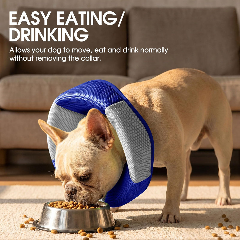 SUNFURA dog cone neck-fit-adjustable prevents slipping during activity.