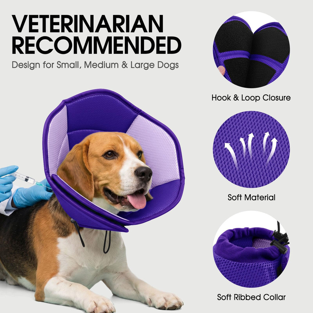 SUNFURA Dog Cone secure-fastener keeps it in place during recovery