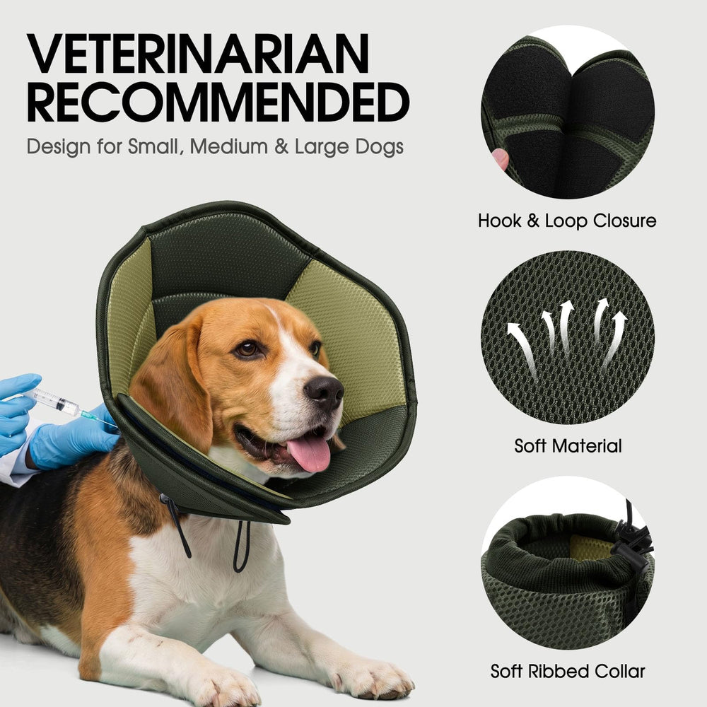 SUNFURA dog cone secure design prevents biting and supports safe healing