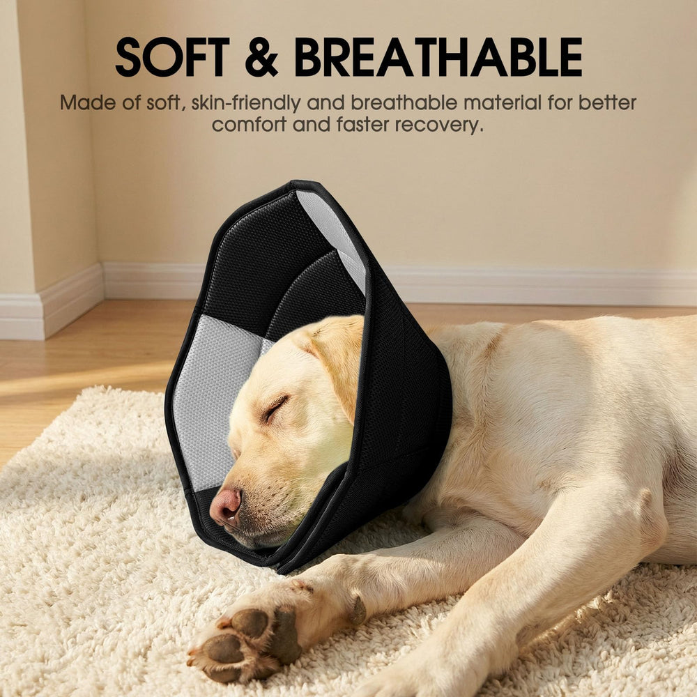 SUNFURA X-Large dog cone supports large breeds.