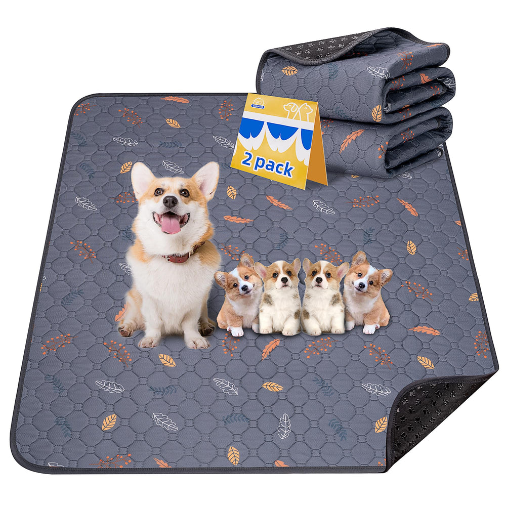 Sunheir two-pack extra-large dog pads laid flat on the floor for training.
