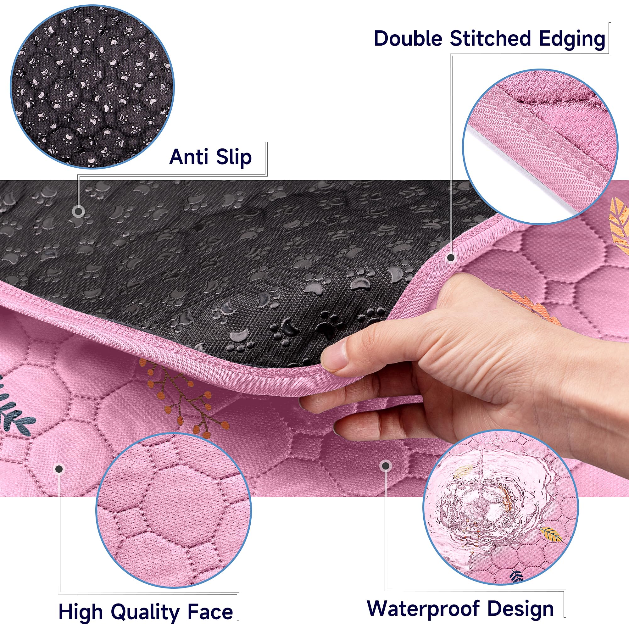 Sunheir anti-slip dog pad with a paw-shaped silicone base prevents slipping
