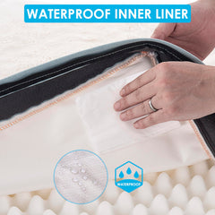 Sunheir blue waterproof cover demonstrates easy-clean, machine-washable convenience for busy pet homes