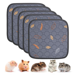 Sunheir washable pee pad with leaves pattern in deep grey for training small pets