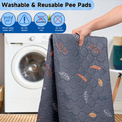 Sunheir reusable pee pad being machine washed and tumble dried