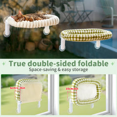 Sunhoo Cat Window Perch Bed foldable design saves space when not in use.