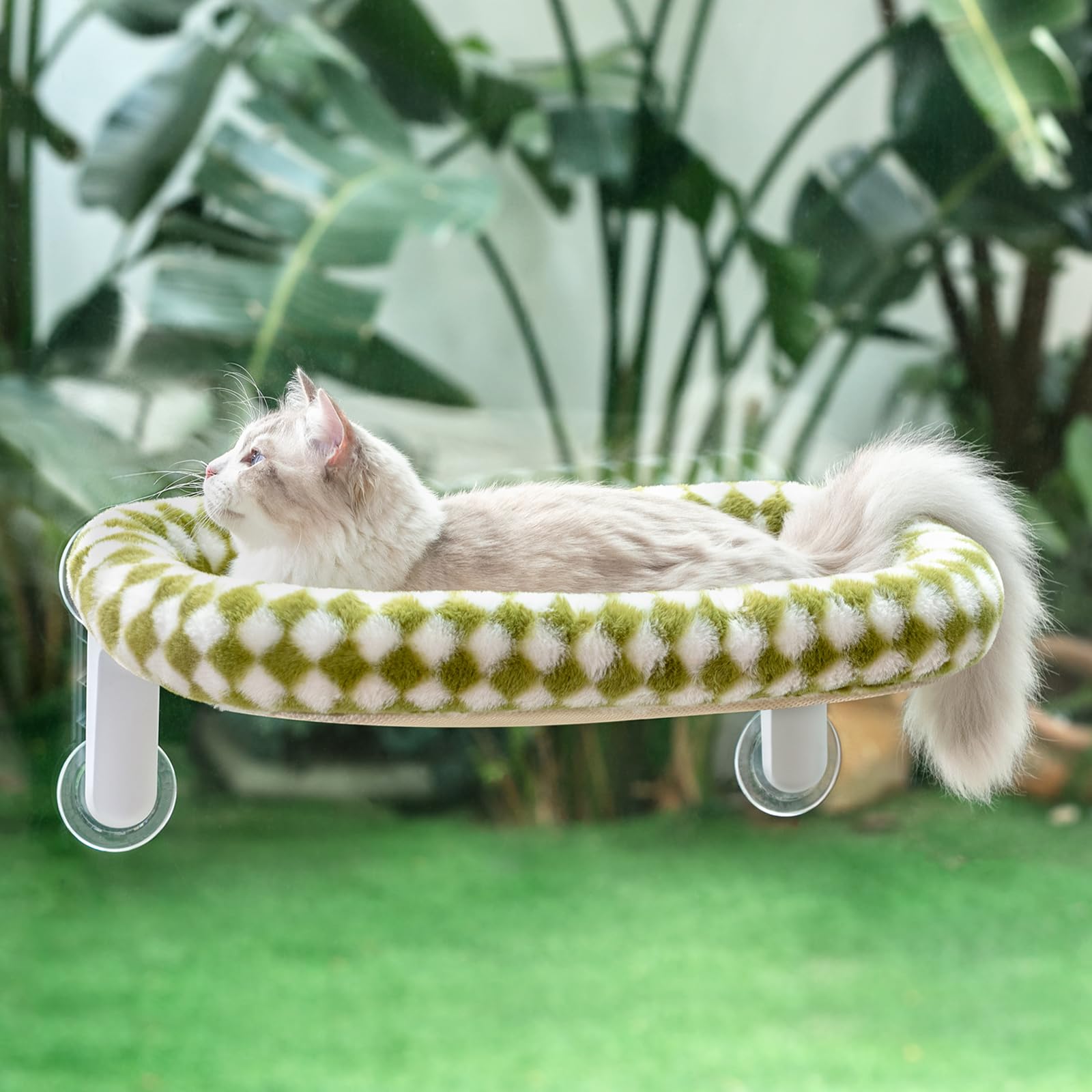 Sunhoo Cat Window Perch Bed offers an open view for curious cats.