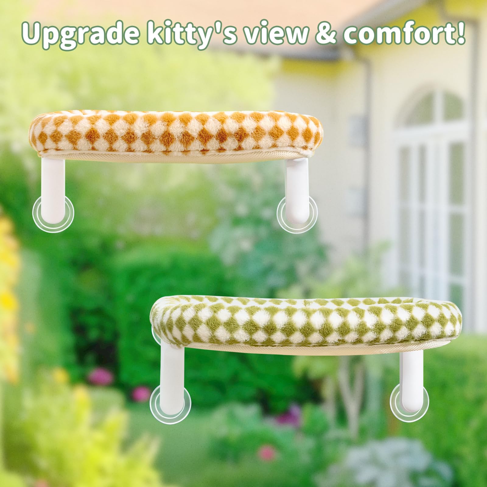 Sunhoo Cat Window Perch Bed removable machine-washable cover for easy cleaning.