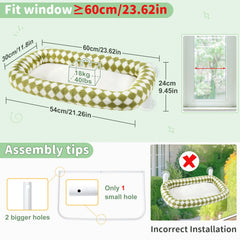 Sunhoo Cat Window Perch Bed with suction cups for secure mounting.