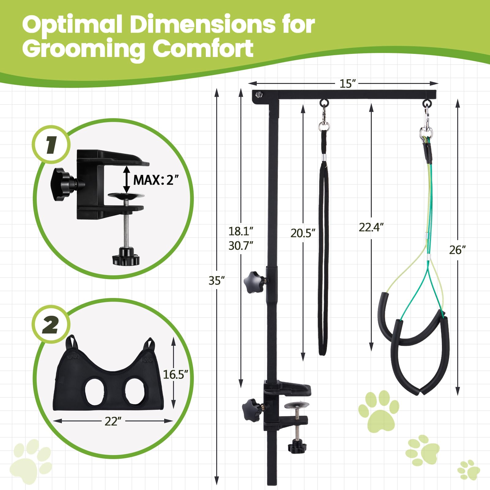 SUNMCCN table clamp fits up to 2 inches thick securely