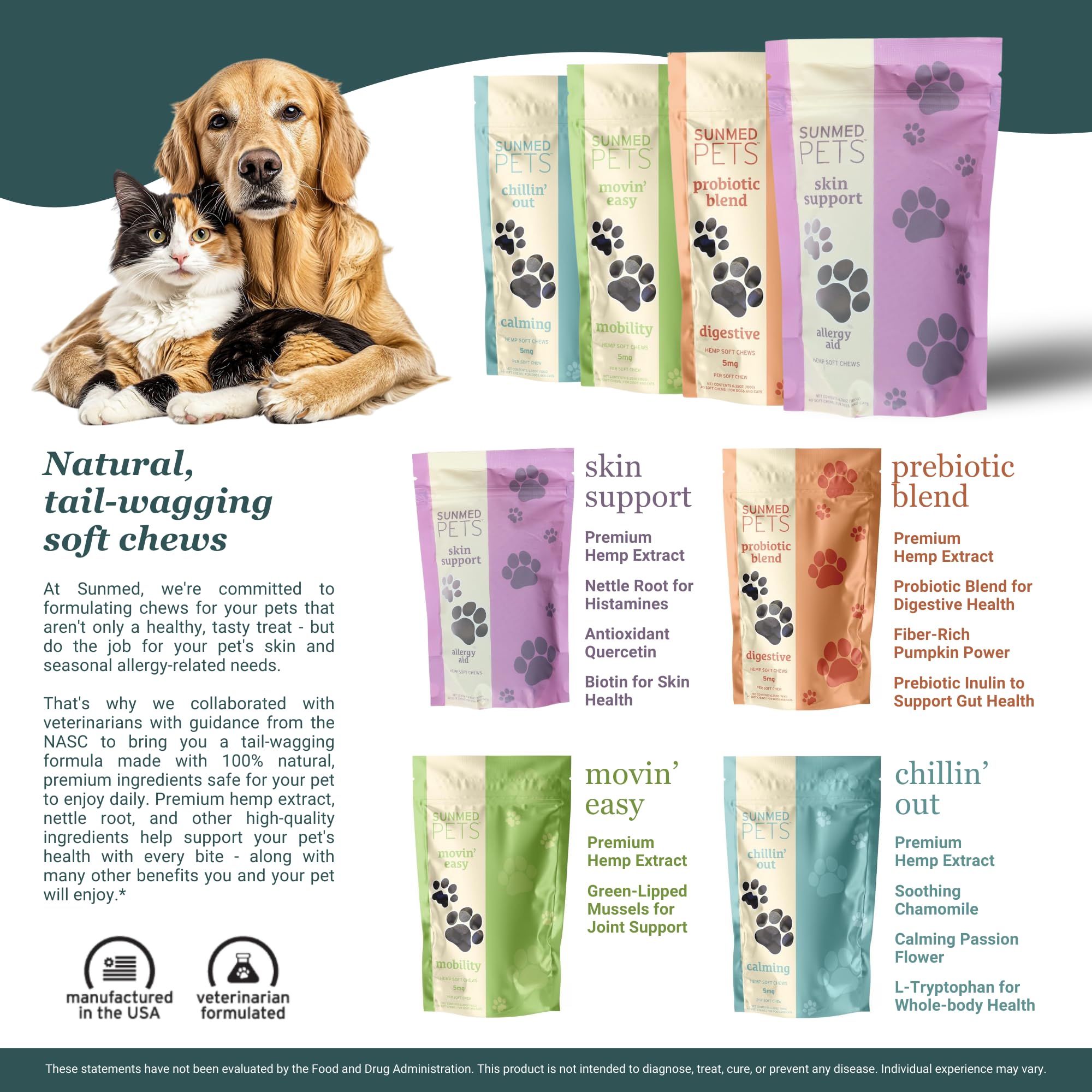 SUNMED store-display photo highlights shelf-ready calming solution.