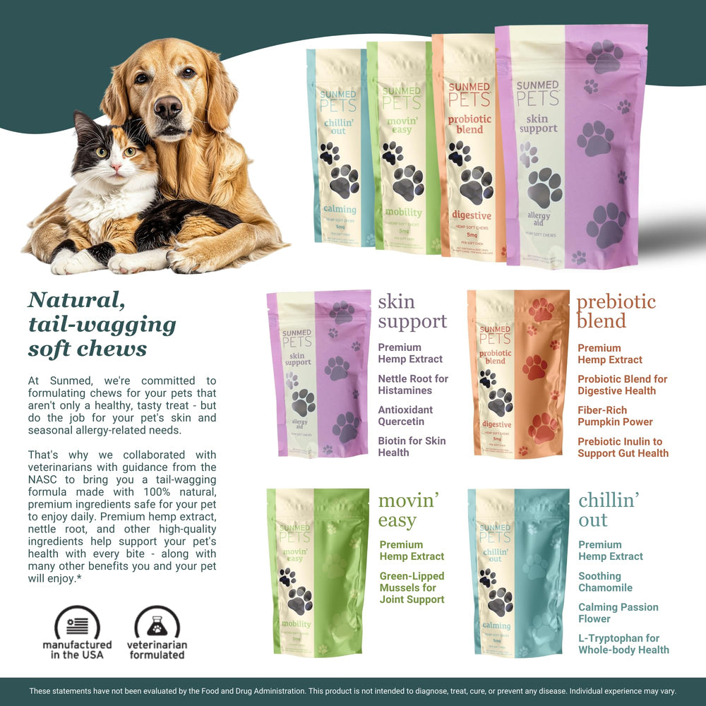 SUNMED store-display photo highlights shelf-ready calming solution.