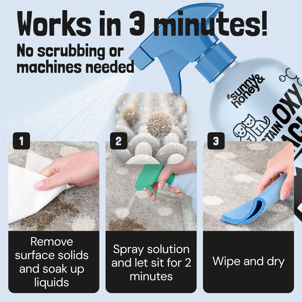 Sunny & Honey Oxy Pet remover 32-oz bottle highlights value.