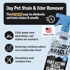 Sunny & Honey Oxy Pet remover application closeup lifting pigments from fabric.
