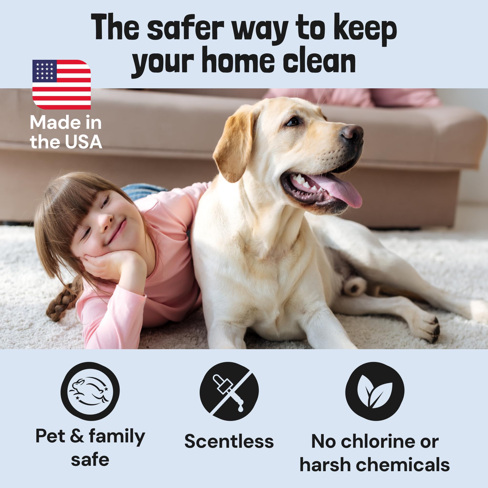 Sunny & Honey Oxy Pet remover on mattress highlights odor elimination for bedding.