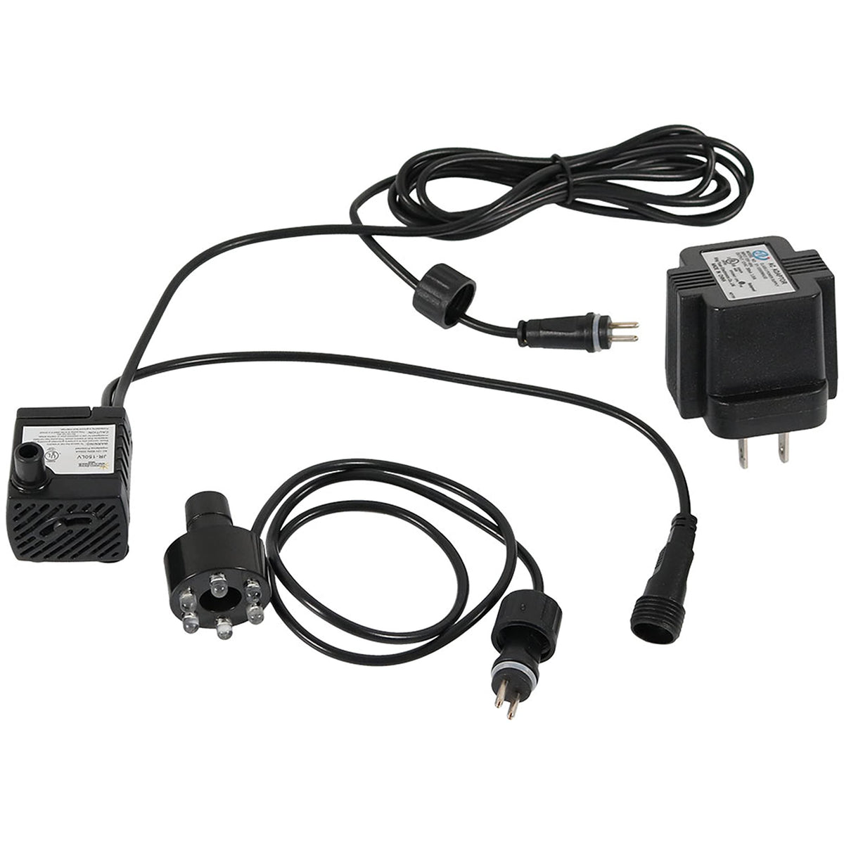Sunnydaze submersible pump 40 GPH powers compact fountains with reliable flow.