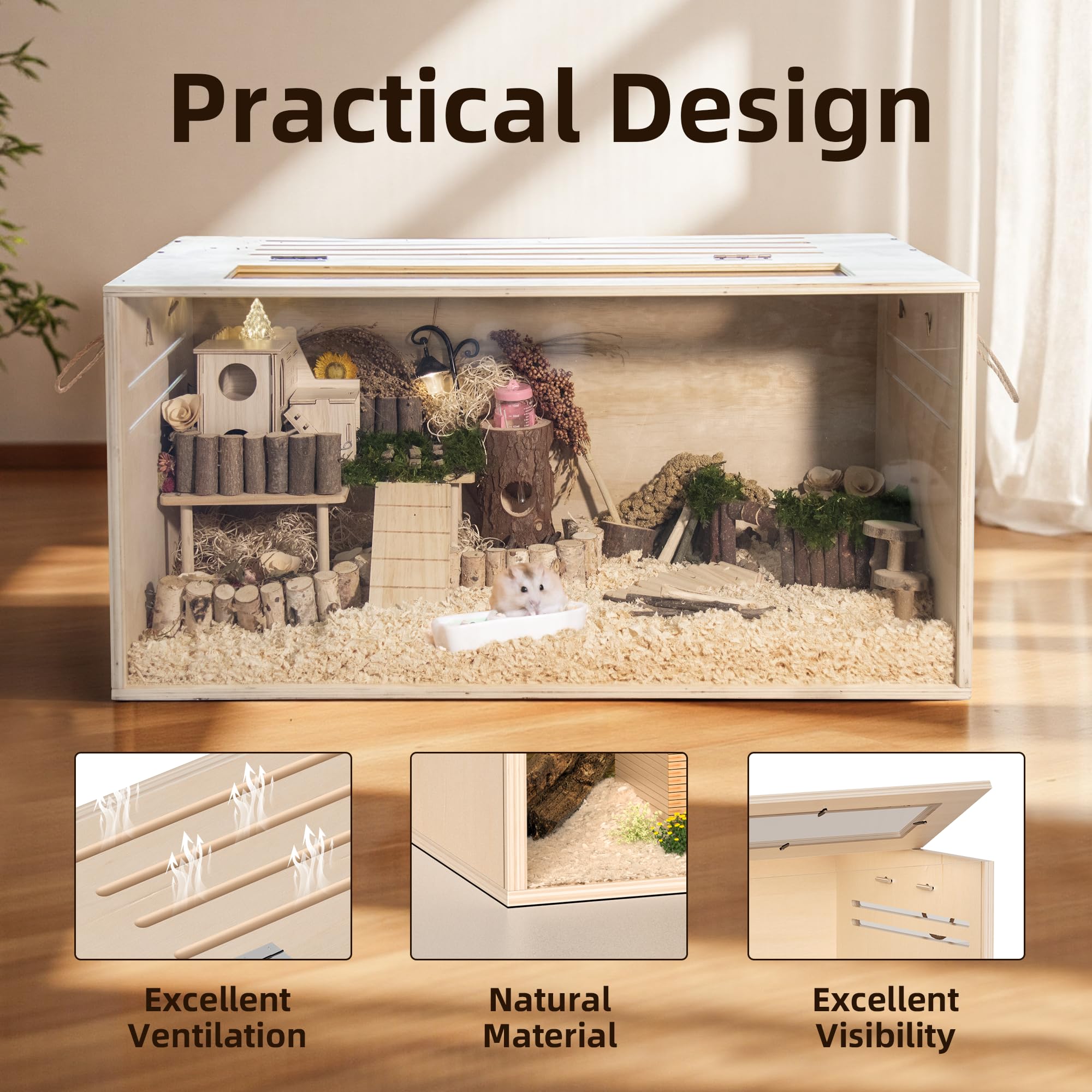 SUNRISELAND easy-to-assemble hamster cage with included hardware