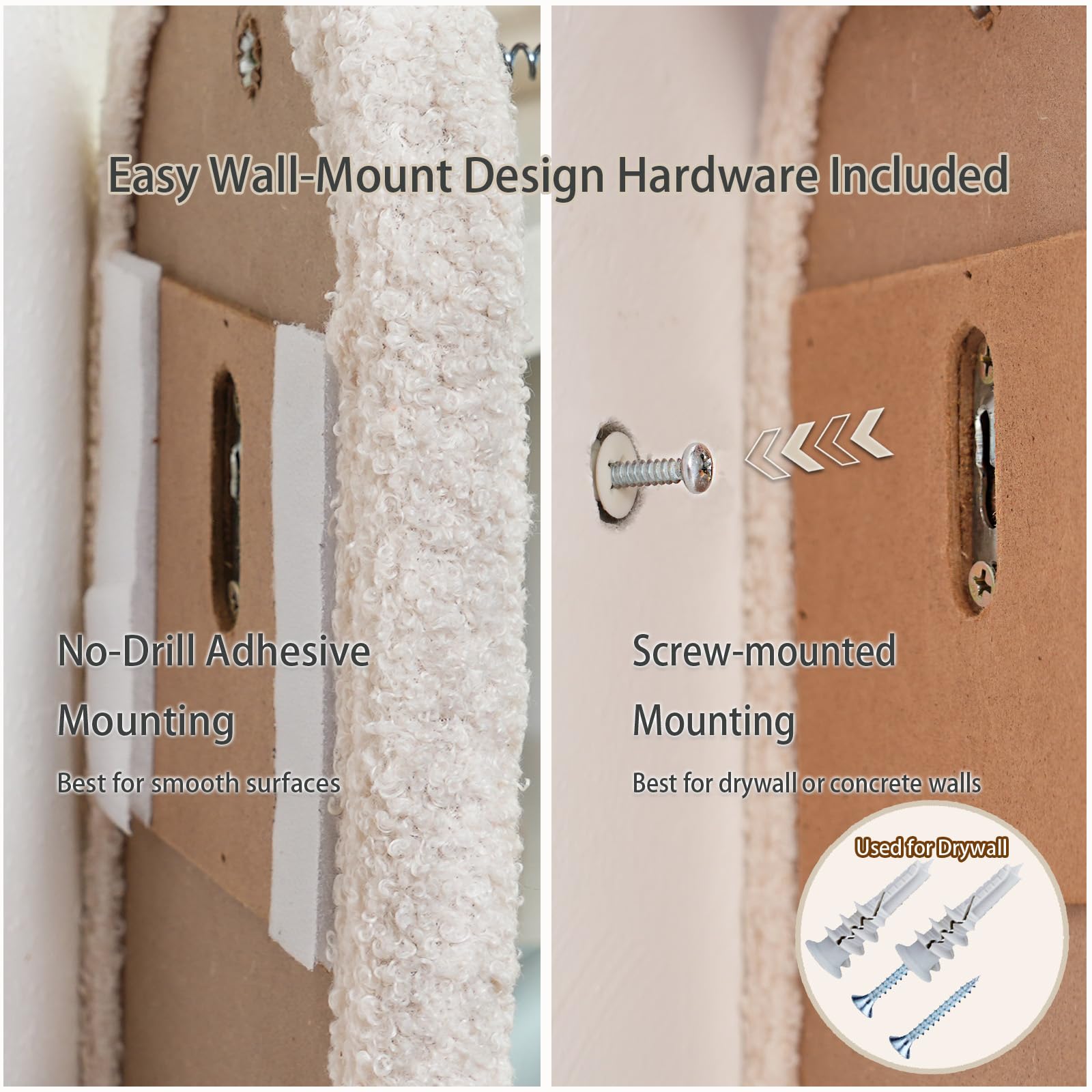 SUNRUI adhesive and screw mount options enable drill-free installation