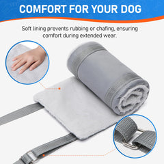 Sunsleek Dog Lift Harness padded lining ensures comfortable wear