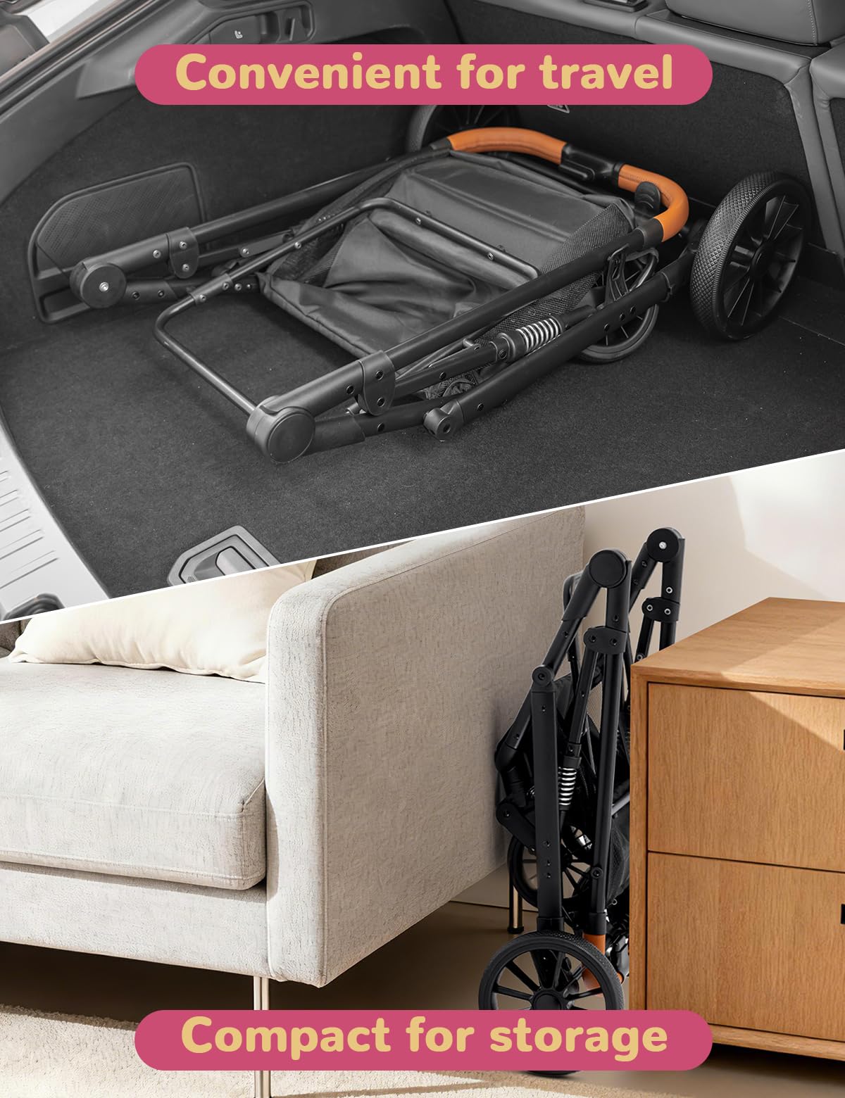 SUNTHX Capacity up to 60lbs suitable for two pets or a single larger pet