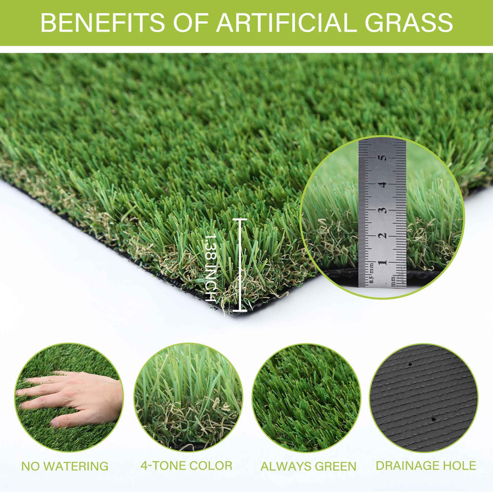 SUNTURF rapid-drainage backing keeps paws dry after use.