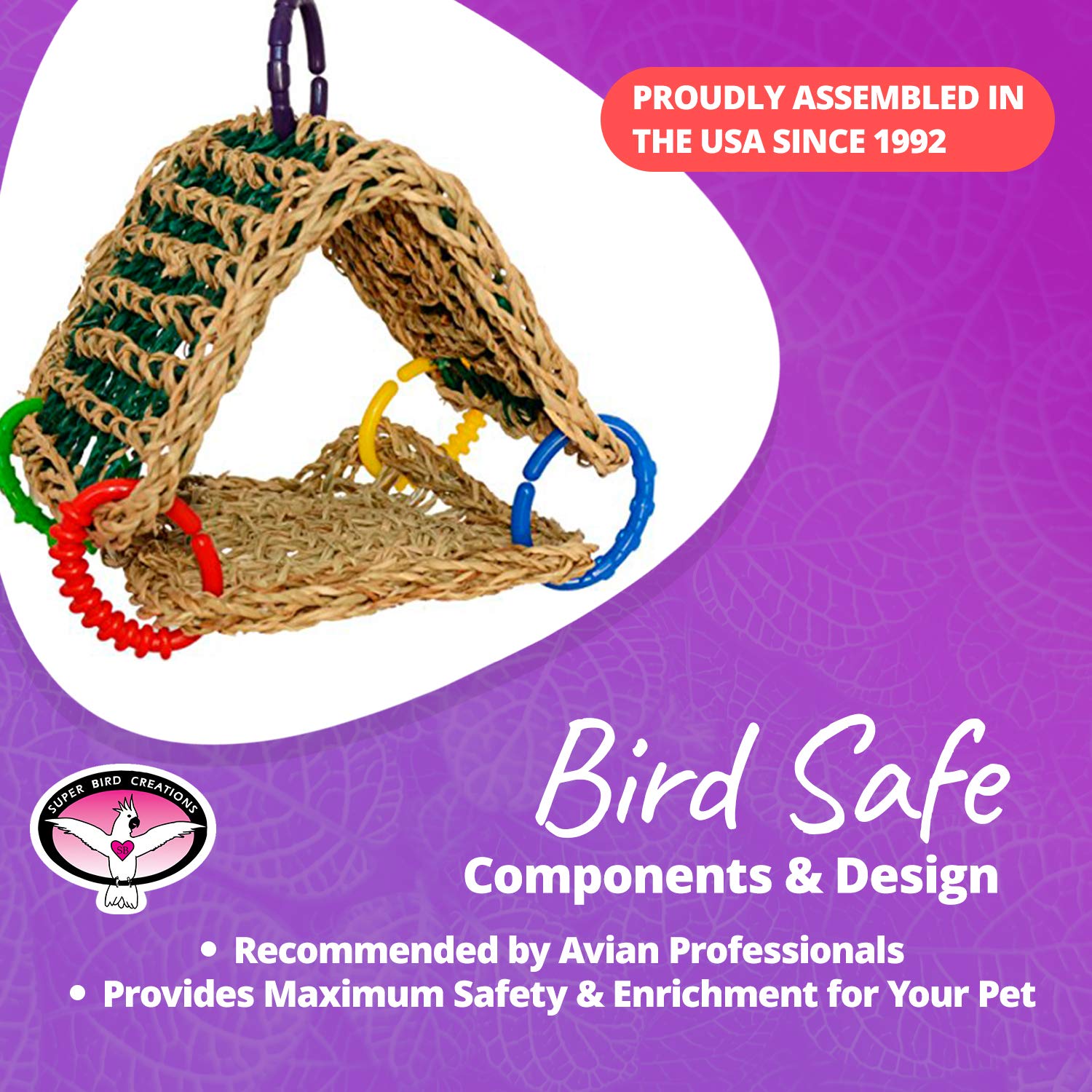 SB881 Seagrass Tent uses bird-safe components for responsible play.
