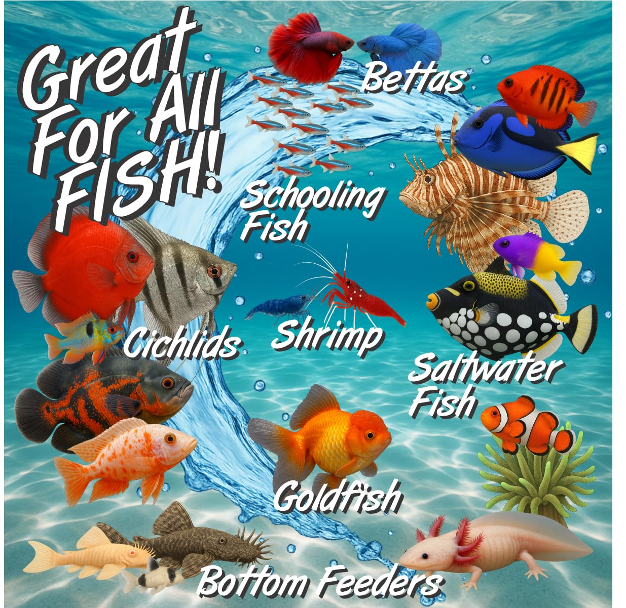 Super Cichlids easy-to-use resealable bag for portion control and freshness