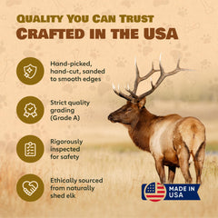 No-odor elk chew by Superior Antler, ideal for indoor use