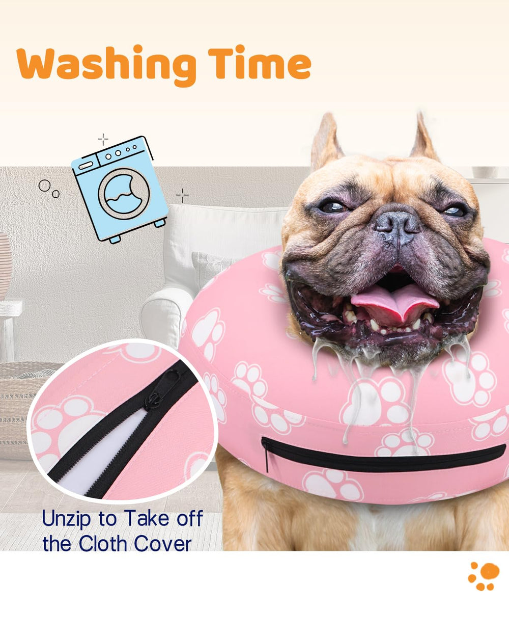 Supet adjustable neck pillow cone closure showing secure fit via strap