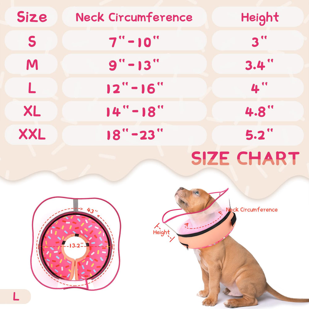 Supet adjustable strap and interior attachment secure the cone to a regular collar