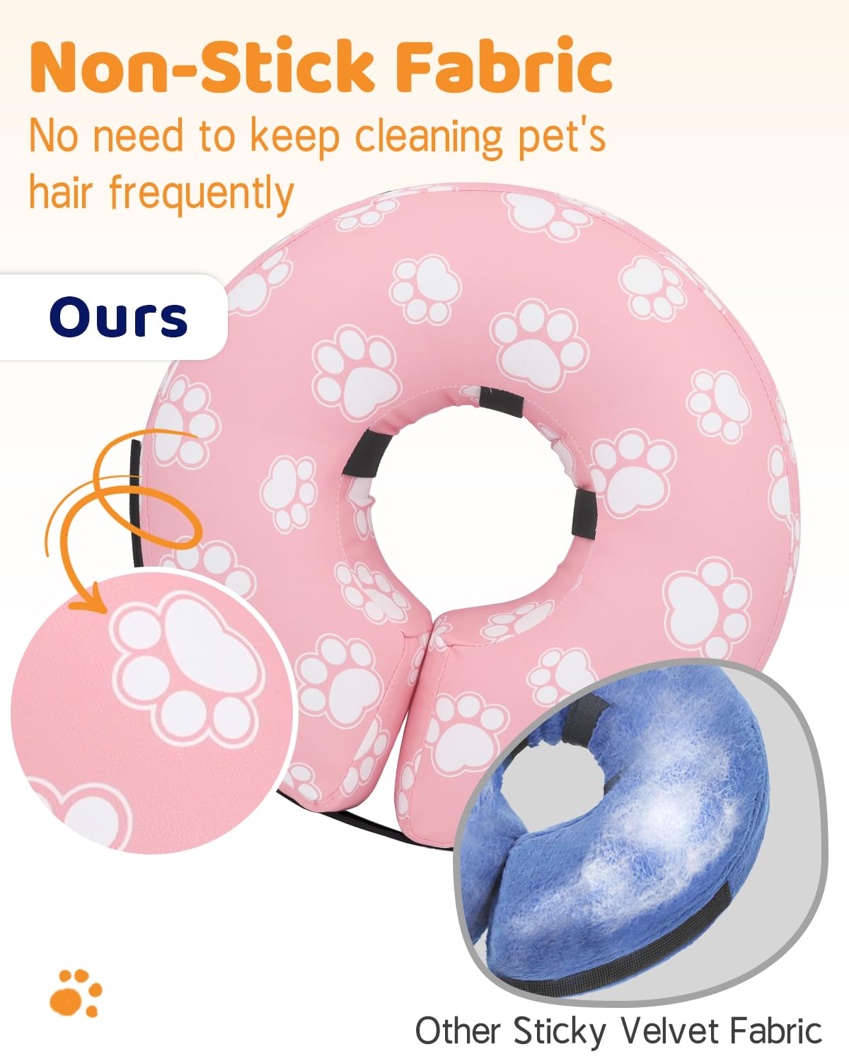Supet adjustable Velcro strap ensures a snug, secure fit on dogs