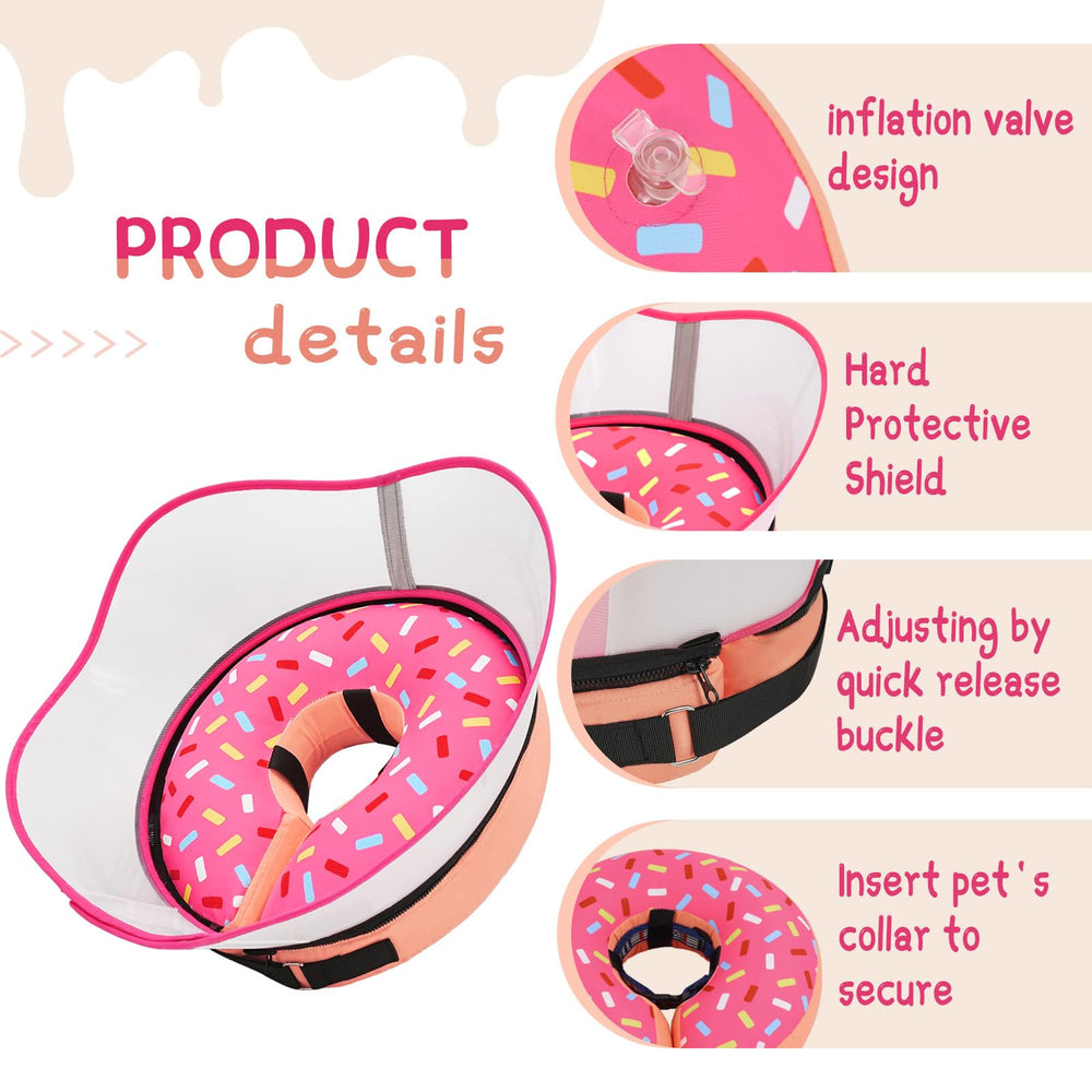 Supet raised donut collar fits many breeds for comfortable wear during recovery