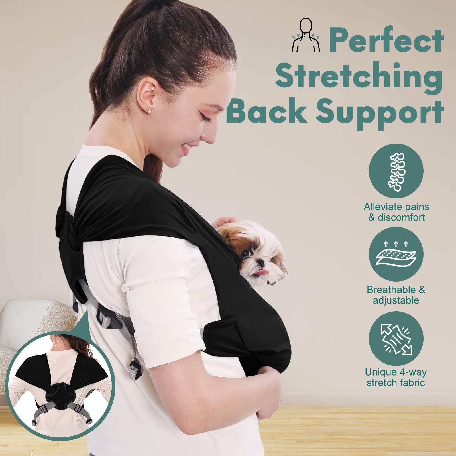 Supet cat-front carrier design helps anxious cats feel protected in crowds.