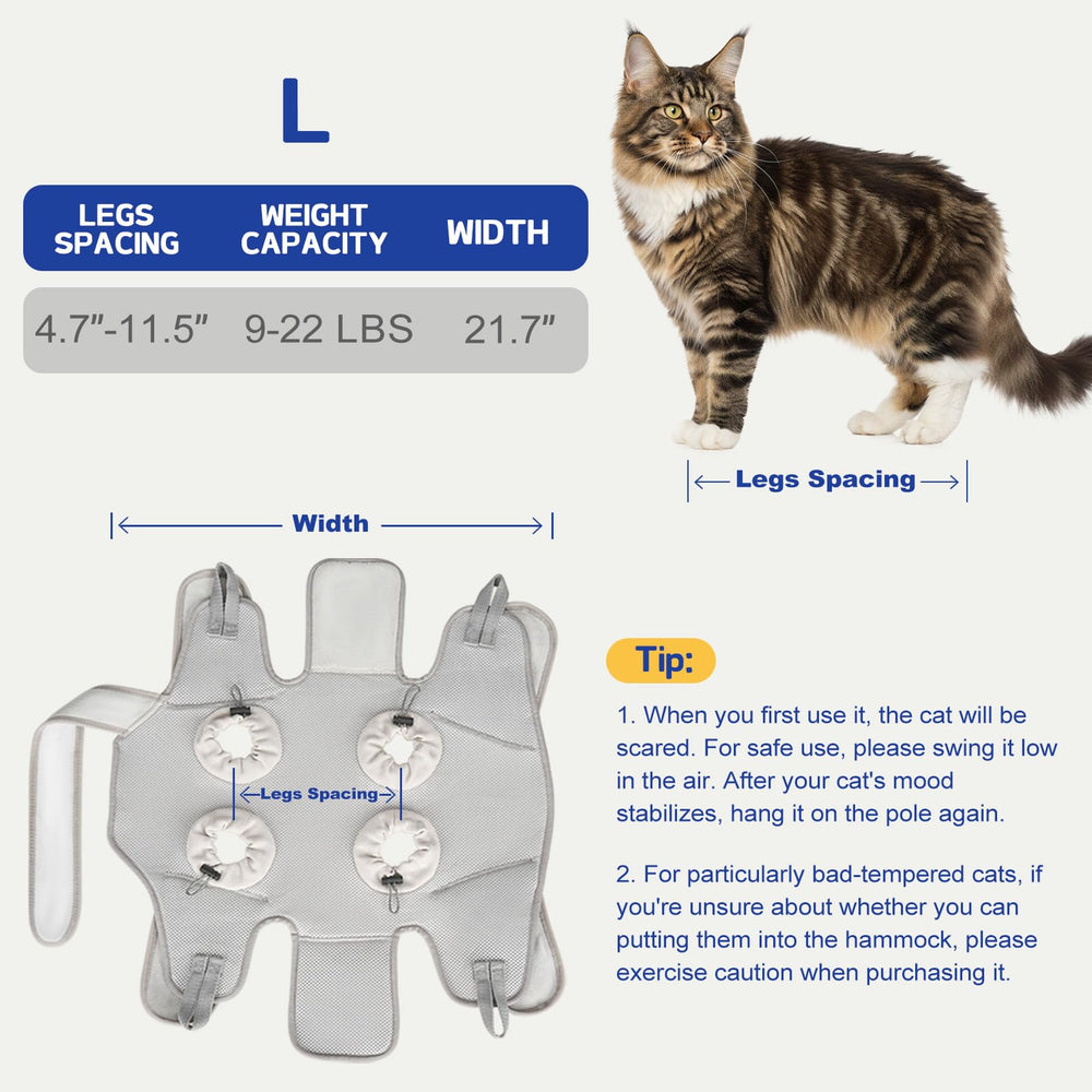 Soft breathable 5D mesh minimizes friction for anxious or nervous cats.