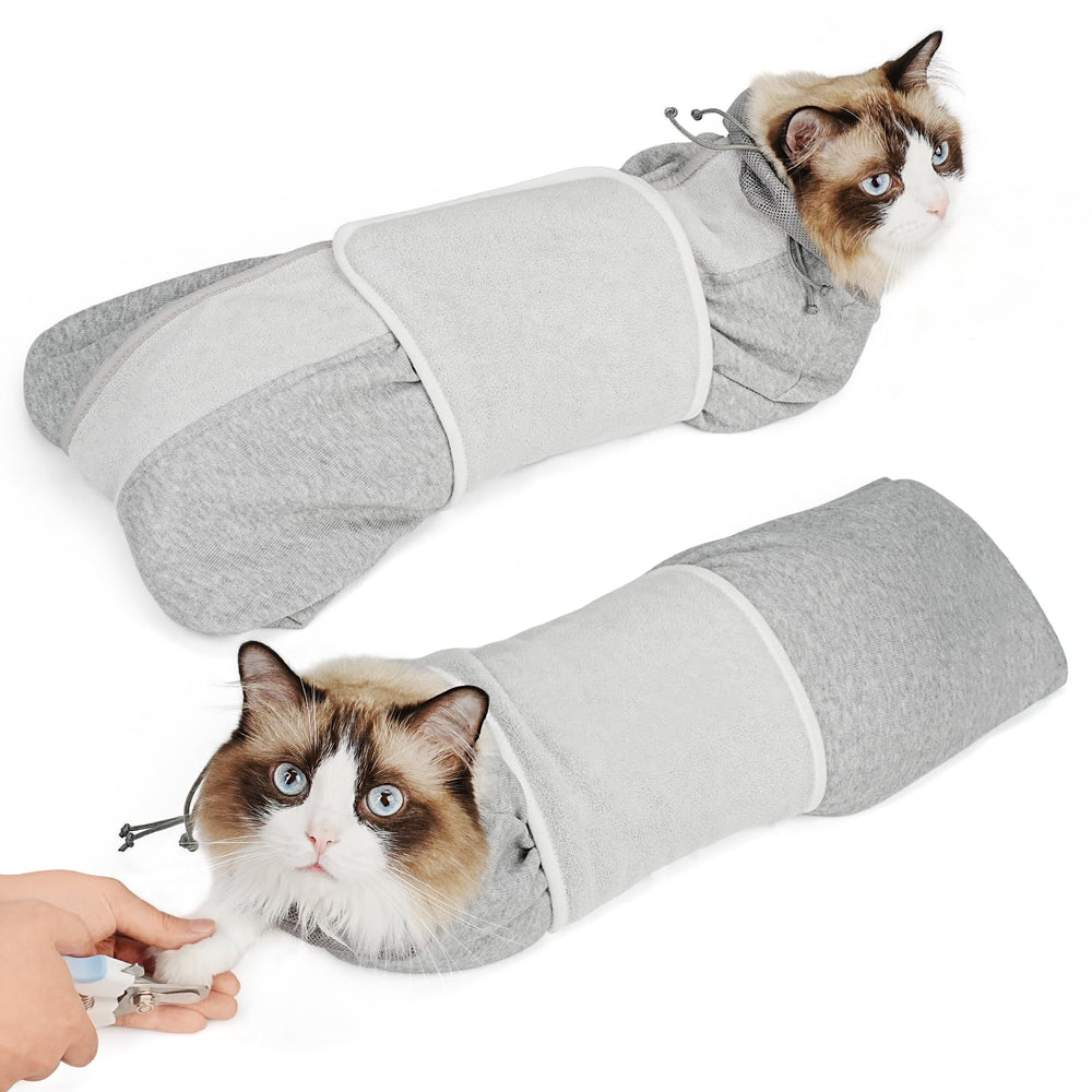 Supet Cat Grooming Wrap with self-adherent closure for stress-free handling.