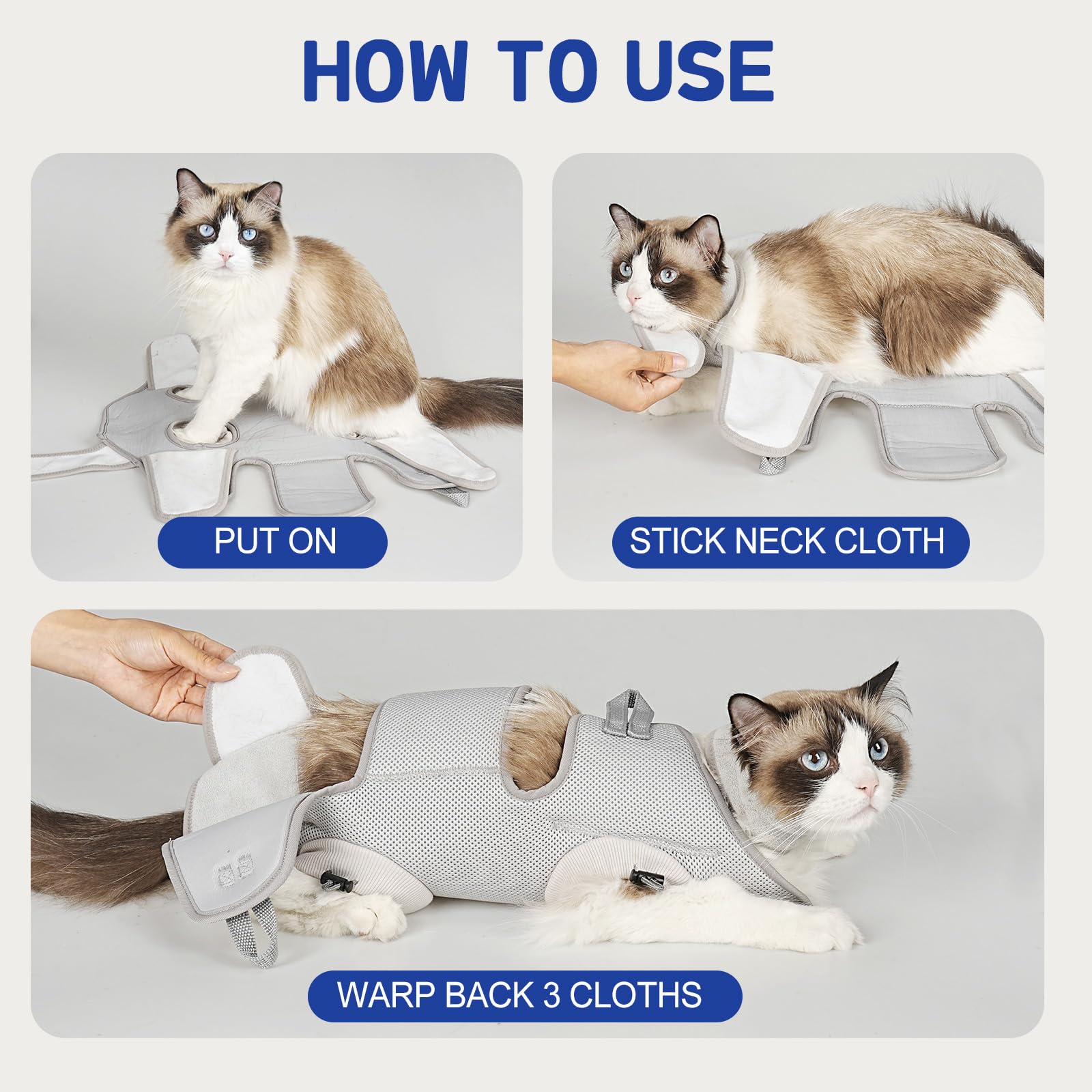Supet hammock aids medicine, ear cleaning, and eye care with a stable position.