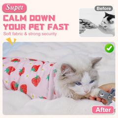Supet cat wrap ear-cleaning keeps ears accessible and safe.