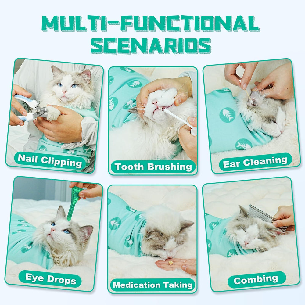 Supet Cat Wrap enables easy ear cleaning with a calm, contained cat.