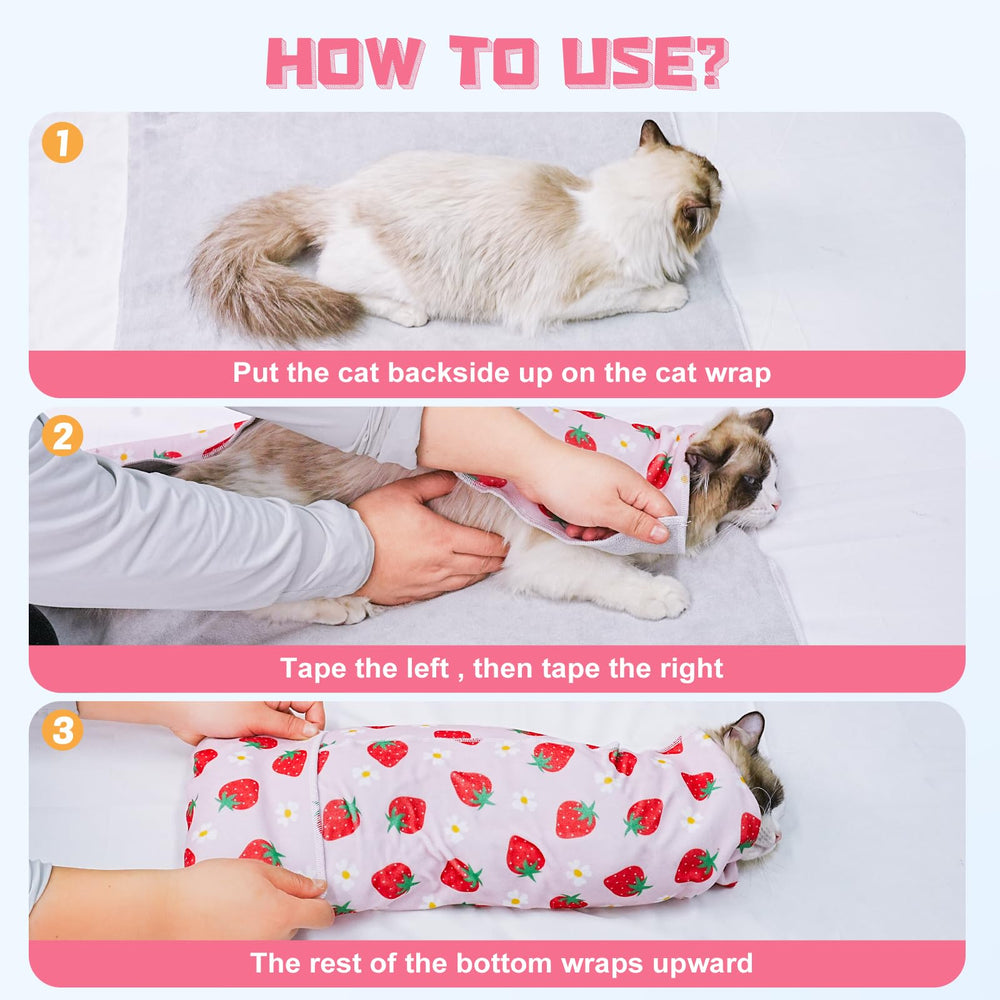 Supet cat wrap multi-use-grooming supports nail care, teeth, ears, and more.