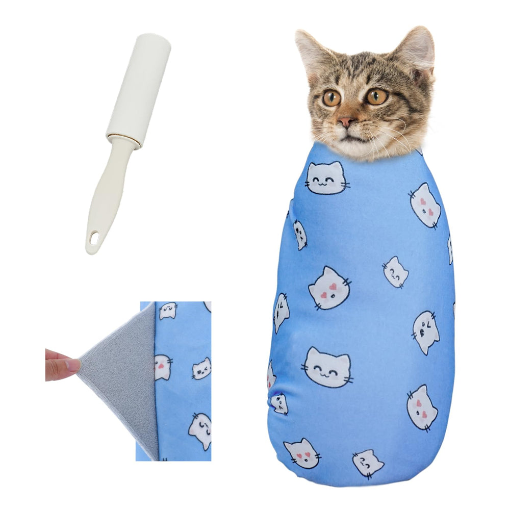 Supet Cat Wrap in use during nail trimming for a calm, controlled session.