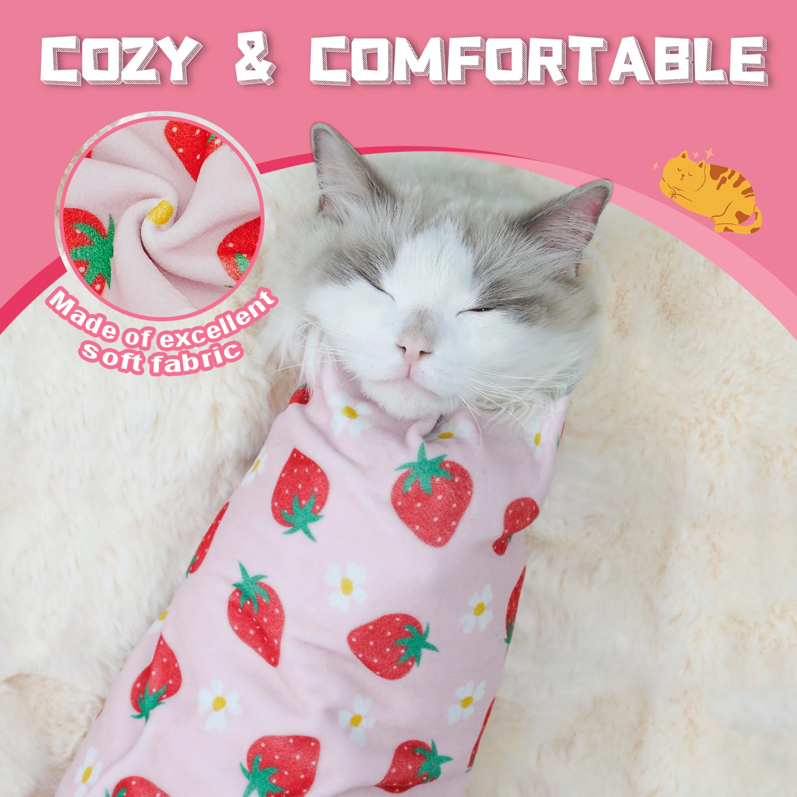 Supet cat wrap teeth-brushing supports gentle dental care.