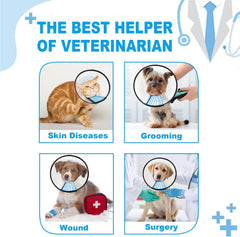 Supet dog cone collar hook-and-loop closure easy to secure