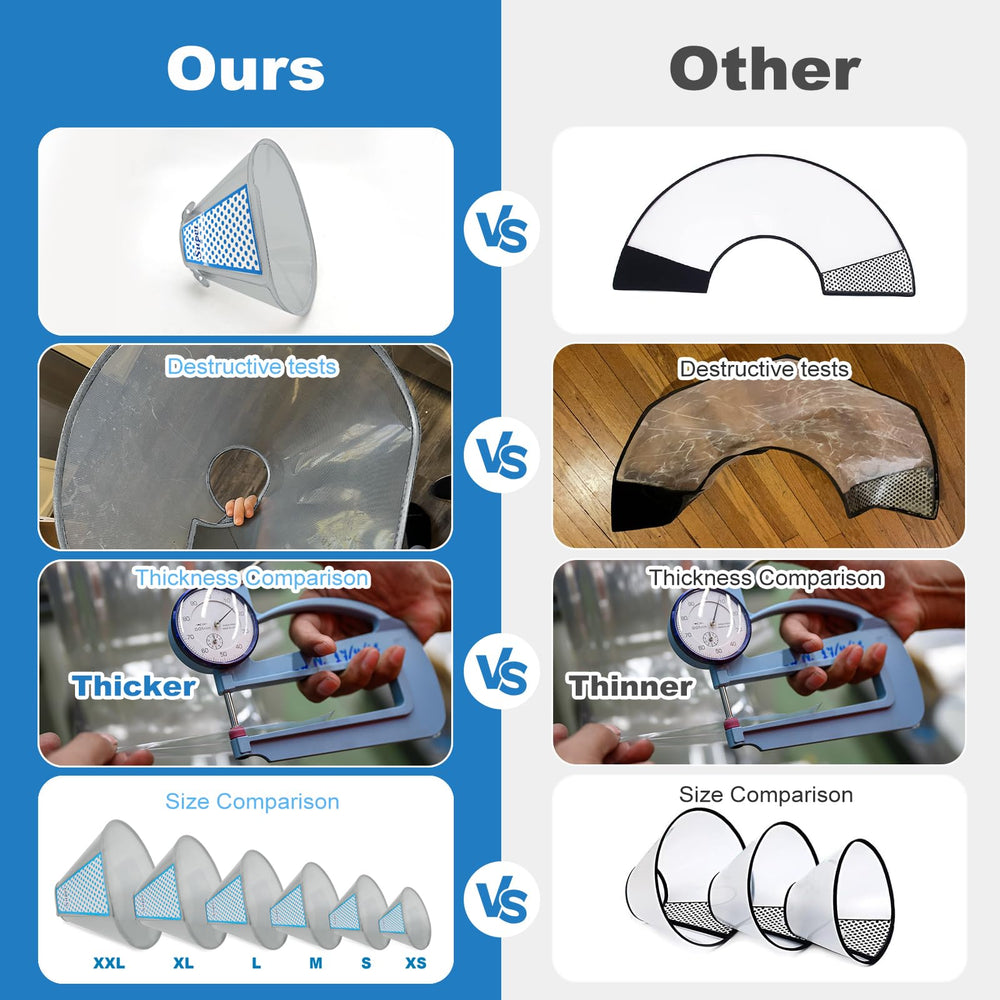 Supet dog cone collar lightweight PVC material stays comfortable