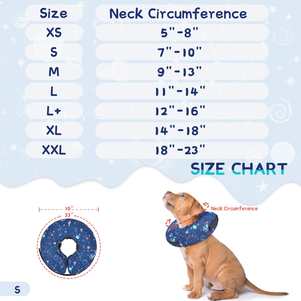 Supet post-surgery donut collar in use on a dog
