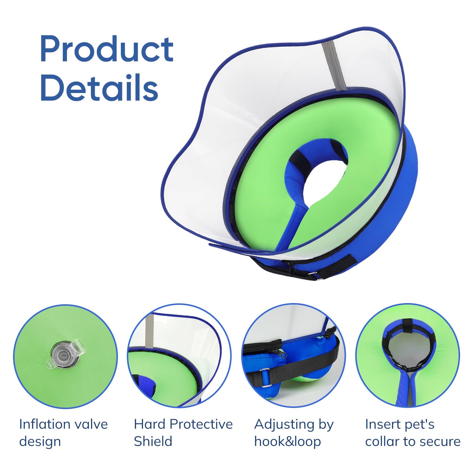 Supet recovery collar used during eating and sleeping with comfort.